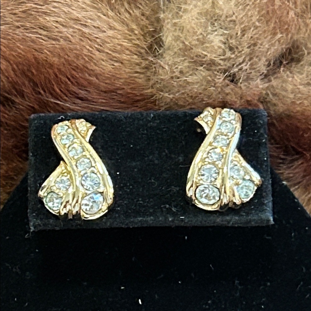 Swarovski Gold and Crystal Earrings